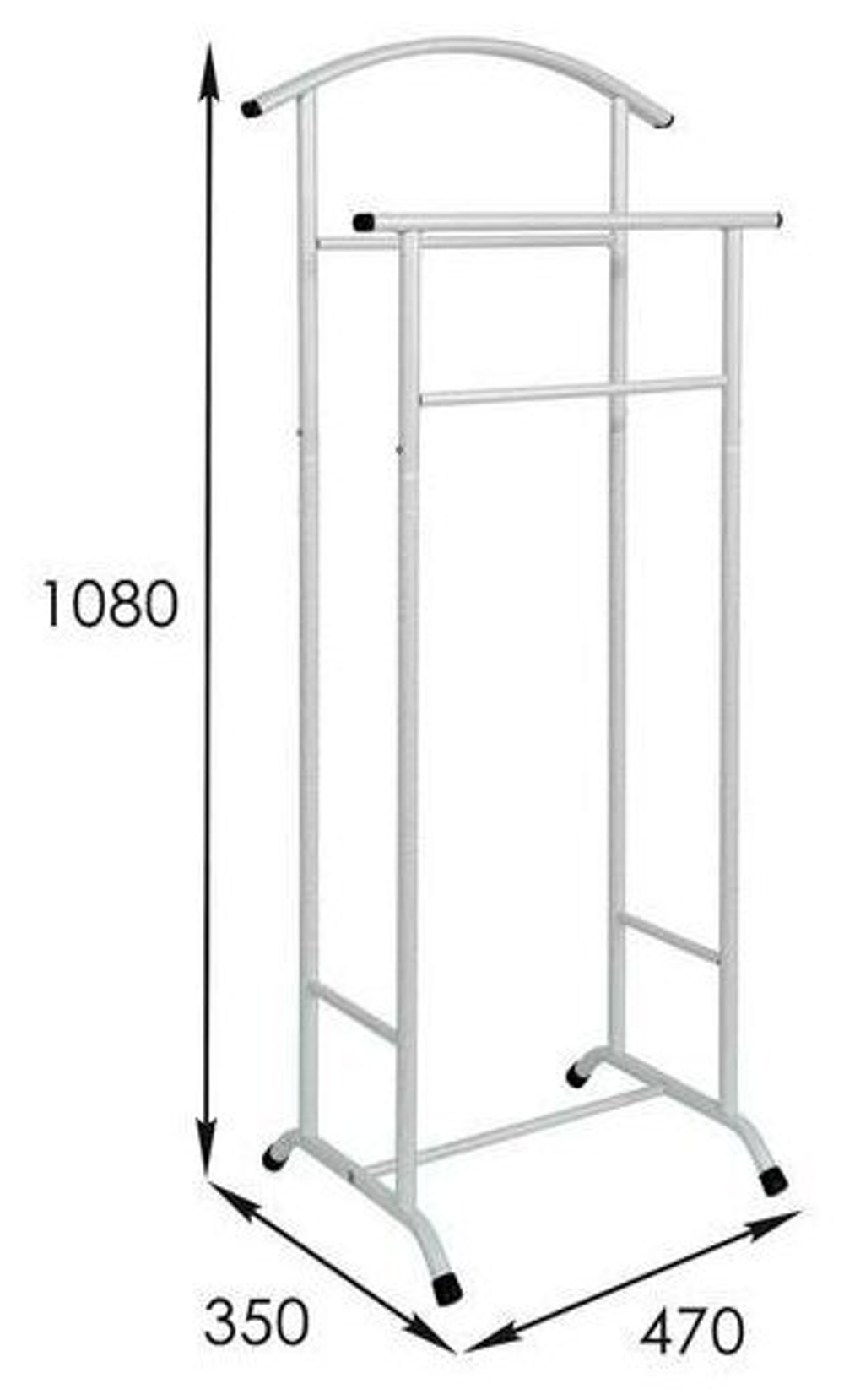 ВЕШАЛКА КОСТЬЮМНАЯ ЗМИ СТИЛЬ 3 БЕЛОЕ СЕРЕБРО ВНП300(б)