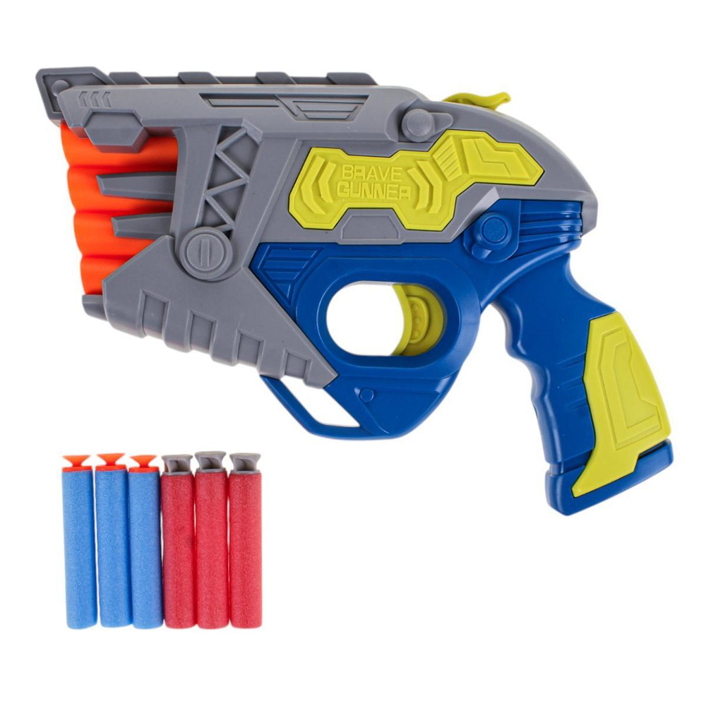 Пистолет с мягк.пулями, коробка XH953-1