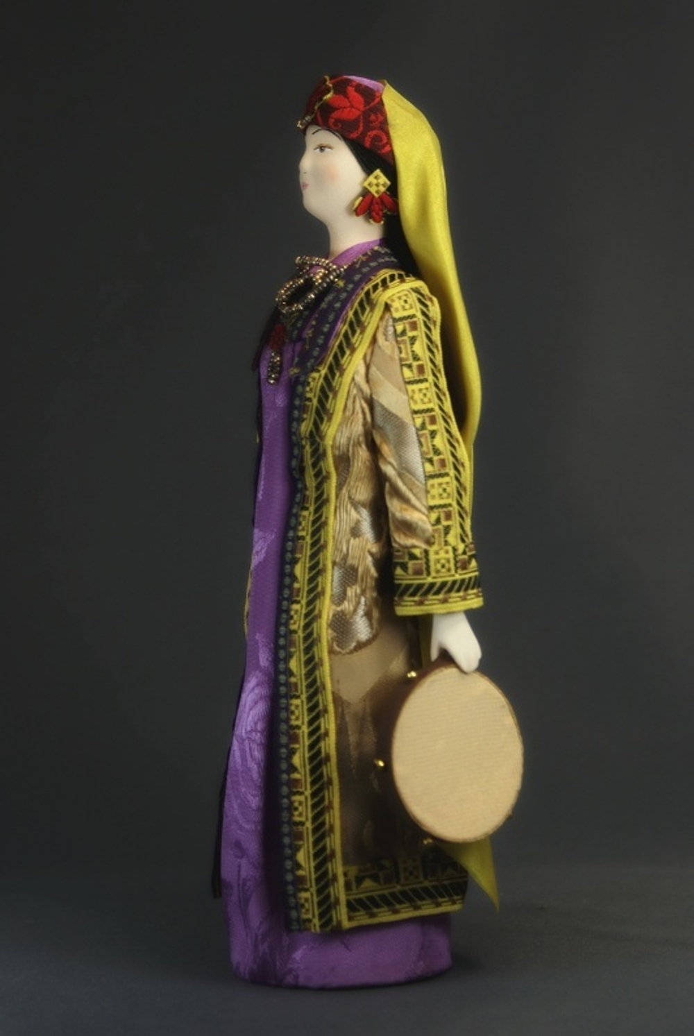 Кукла коллекционная Узбечка в традиционный костюм бухарской еврейки к.19 в.
