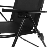 Кресло складное с подлокотниками TFS1608, 54*68*95 см, 3 положения, чёрный.