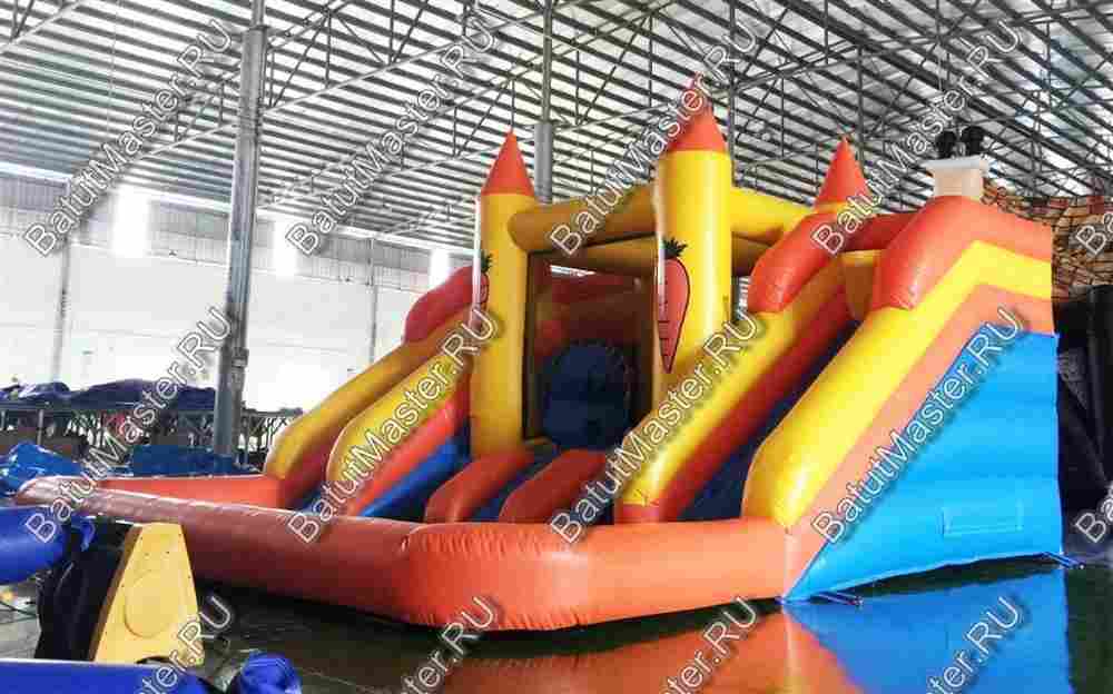 Батут "Морковка" с бассейном
