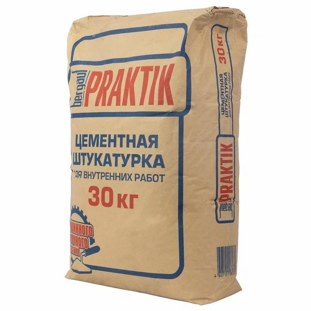 Штукатурка цементная для внутренних работ Praktik 30 кг