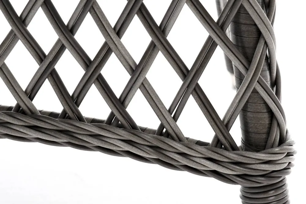 "Эспрессо" плетеный круглый стол, диаметр 118 см, цвет графит