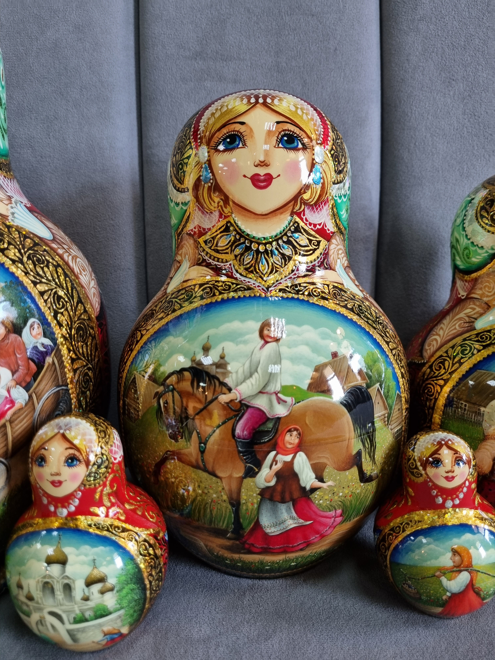 Матрешка "Лето в деревне" Русские мотивы 15мест