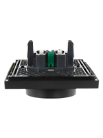 FORTE&PIANO Розетка 2-местная с заземлением без защитных шторок безвинтовое крепление 16А FP124 черный IEK