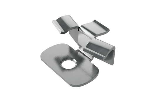 Клипса монтажная нержавеющая для террасной доски - декинга Holzhof