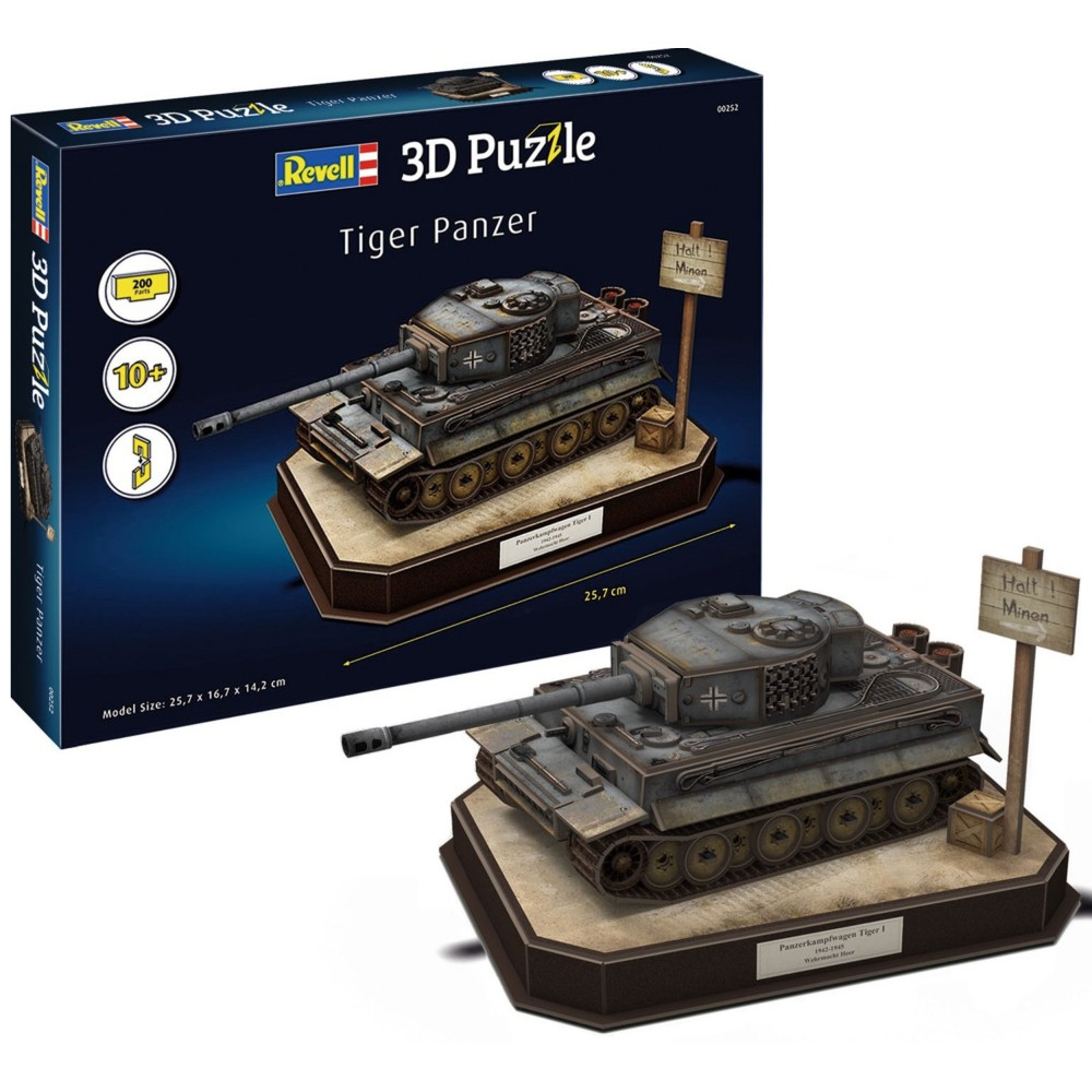 Пазл 3D Revell 00252 Немецкий танк Tiger I 200 элементов 00252 — фото 1
