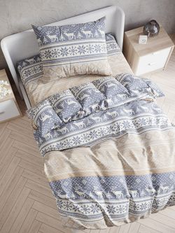 Постельное белье Сказка "Скандинавия" 1,5-сп Наволочка 50х70 см 1 шт Простынь 150х215 см Пододеяльник 145х215 см, перкаль