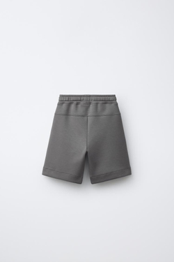 ZARA СПОРТИВНЫЕ ШОРТЫ ИЗ МОДАЛА, АНТРАЦИТОВО-СЕРЫЙ