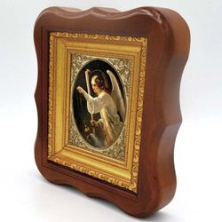 Ангел молитвы с кадилом. Воспроизведение на холсте старинной иконы Т.А. Фон Неффа.