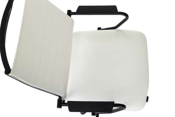 Кресло руководителя Бюрократ CH BALANCE белый экокожа крестов. металл черный