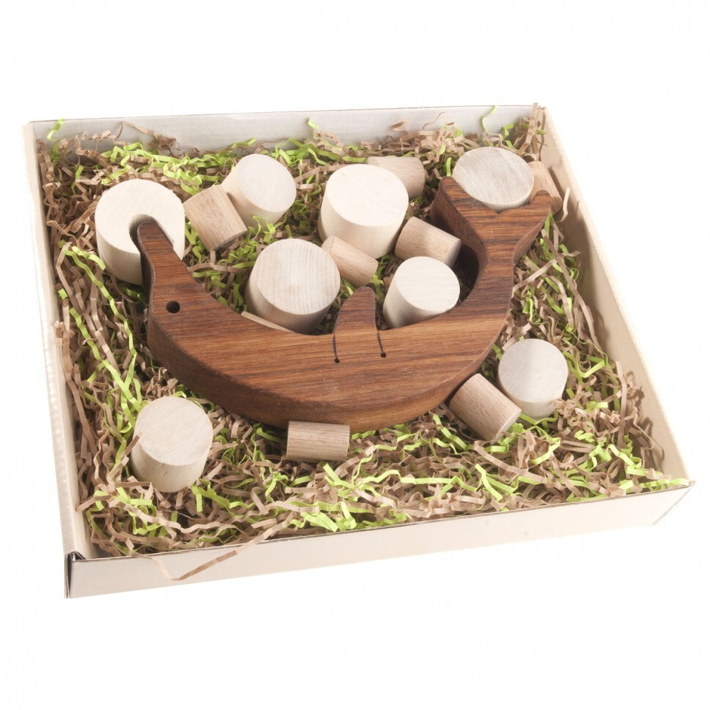 Деревянный балансир Дельфин Леснушки