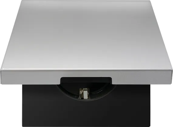 Donel R98 METAL благородная сталь накладка для розетки Schuko с с крышкой, 16A 250 В~, серия DA