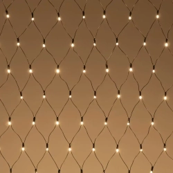 Светодиодная сетка с колпачком 2*2 м., 220В, 256 теплых белых LED, провод черный ПВХ, IP65, LTC (NTL256CAP-11-2WW)