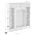 Камин-стеллаж Абау 1 ящик с подсветкой, натуральный