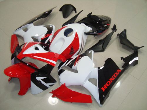 Комплект пластика для мотоцикла Honda CBR 600 RR 05-06 Красно-Бело-Черный