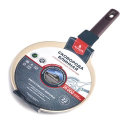 СКОВОРОДА БЛИННАЯ С АНТИПРИГАРНЫМ ПОКРЫТИЕМ PFLUON MARBLE, 22*4,3 СМ