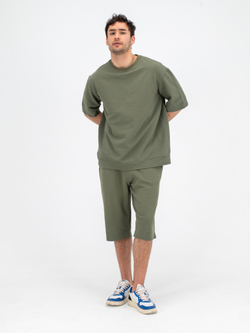 Костюм хлопковый с шортами. Хаки