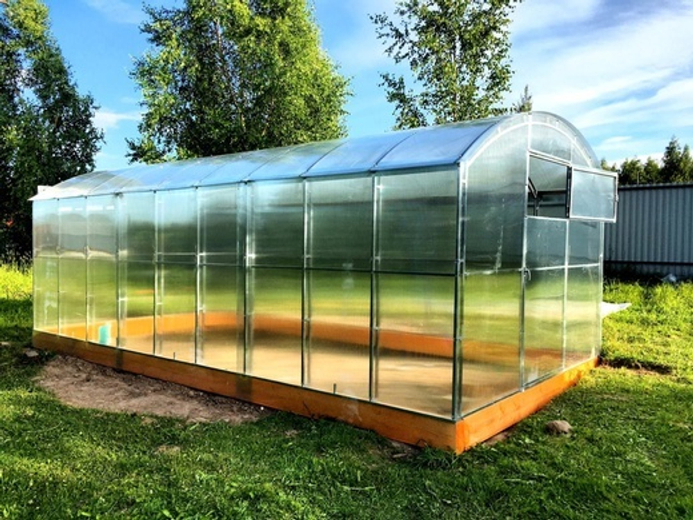 Теплица "Прямостенная 2,5" ширина 2,5 м/ шаг 1 м длинна 4м.