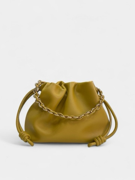 Сумка горчичного цвета из натуральной кожи