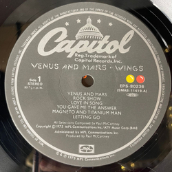 Винтажная виниловая пластинка LP Paul McCartney Wings, Venus And Mars (Япония 1975) (Без Оби)