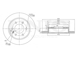 Диск тормозной задний UNIO BRD-20584