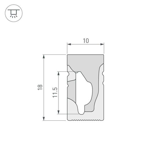 Профиль Arlight WPH-Flex-1018-Side-S10-20m White 041089