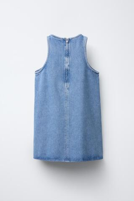 ZARA ДЖИНСОВОЕ ПЛАТЬЕ, СИНИЙ