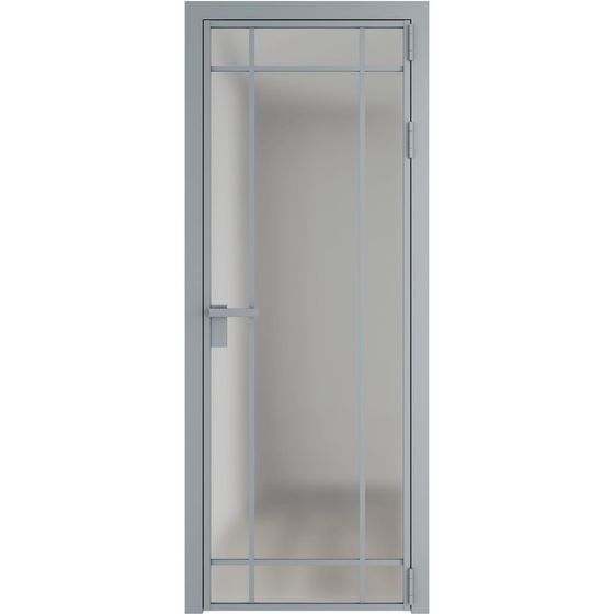 Алюминиевая дверь 5AG серебро остеклённая