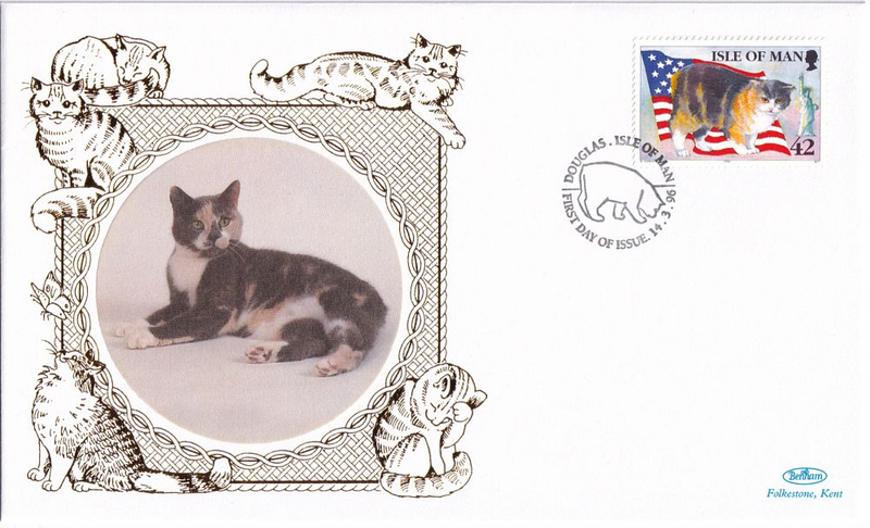 Конверт Первого дня Острова Мэн от 14 марта 1996 года с маркой и спецгашением