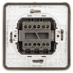 Выключатель ЭРА Эксперт 11-1524-01 двойной IP55, 10АХ-250В, СУ, белый | Эра Эксперт