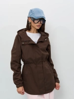 Ветровка с капюшоном удлиненная