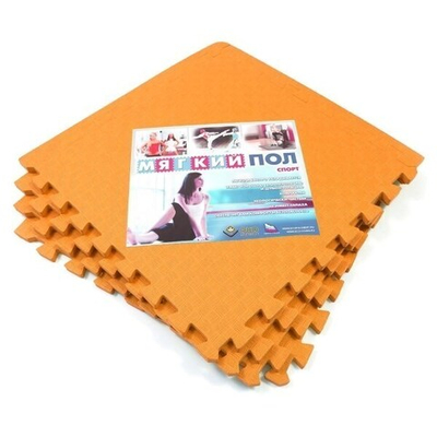 Мягкий пол Спорт 50х50х1,4 см оранжевый до 10 шт. Оранжевый