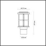 4964/1A ODL Светильник на столб E27 1*60Вт 220В IP44 NATURE