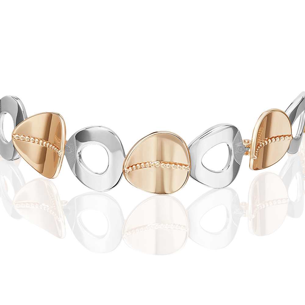 Браслет из комбинированного золота