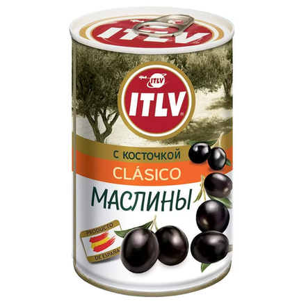 Маслины ITLV с косточкой 314 мл