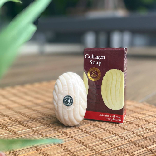 Коллагеновое мыло для лица на основе водоросли Хондрус курчявый и экстракта ростков пшеницы Collagen Soap Madame Heng