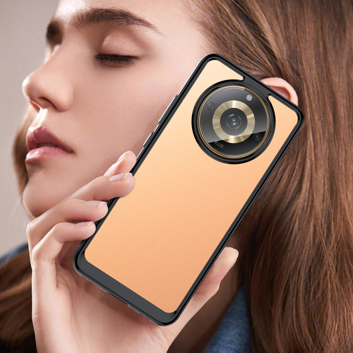 Чехол с мягкими усиленными рамками черного цвета для Realme 11 5G, увеличенные защитные свойства