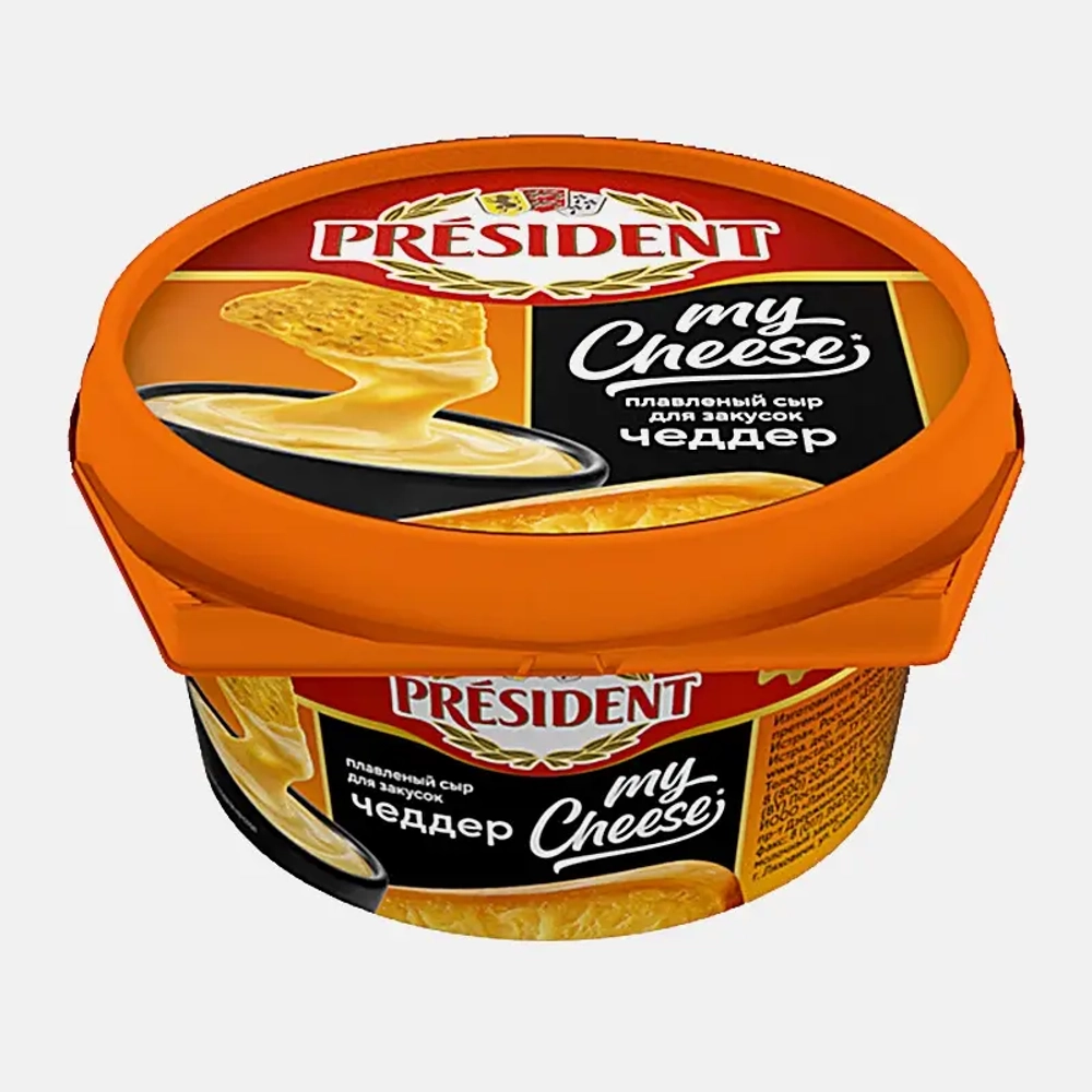 Сыр плавленый My cheese Чеддер 51% President 125г