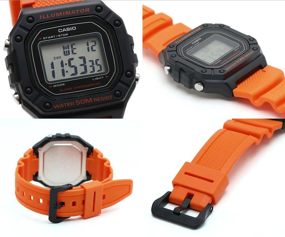Японские наручные часы Casio Collection W-218H-4B2