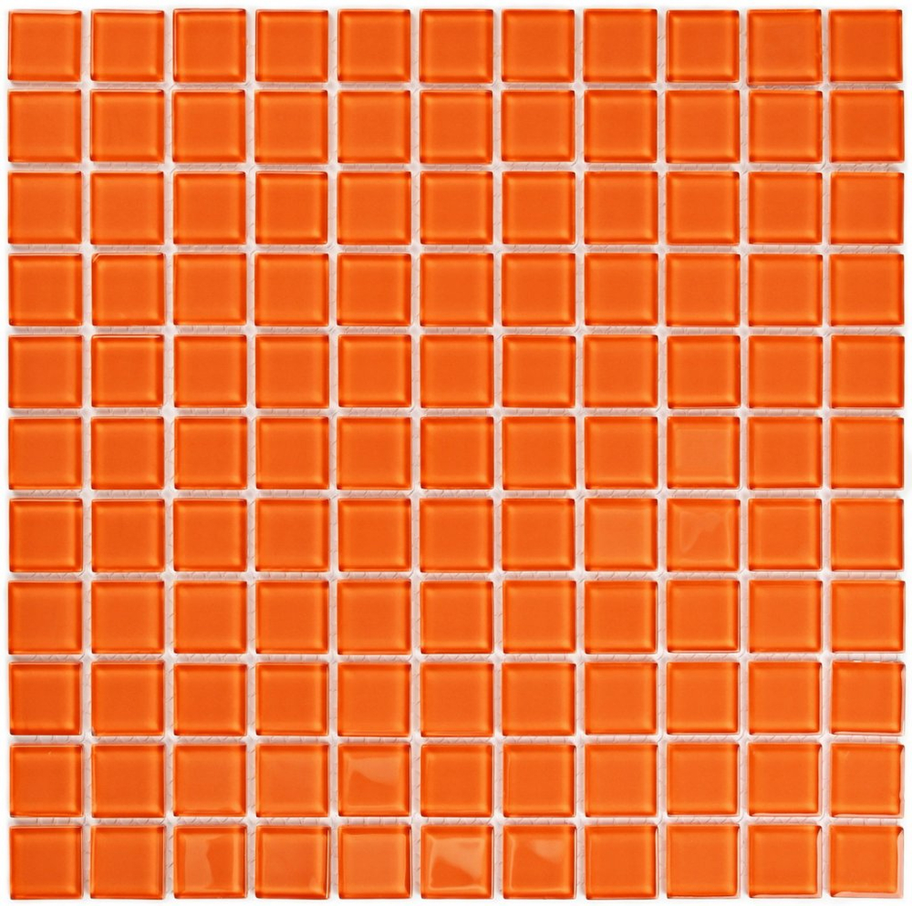 Мозаика стеклянная Orange glass/Оранжевое стекло (25х25) 300х300х4 мм