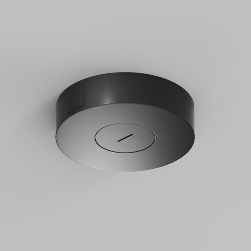 TR5510-BK Накладное основание с возможностью размещения блока питания и подачи питания треку-ремню Belty, серия Base, D205*H50мм, IP20, черный, алюминий