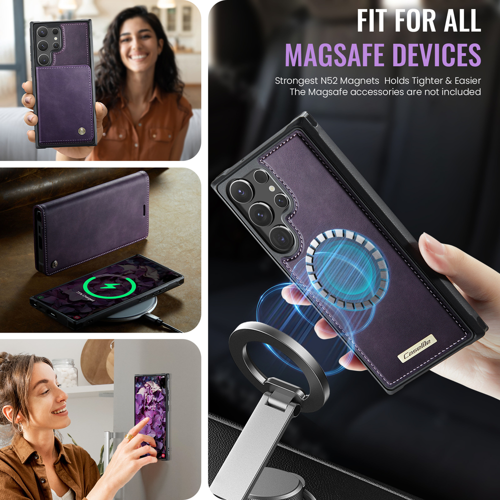 Чехол-кошелек CaseMe 2 in 1 MagSafe Samsung Galaxy S25 Ultra
