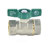 Кран шаровой латунь хром R251W Ду 20 Ру42 ВР бабочка зеленая Giacomini R251WX024