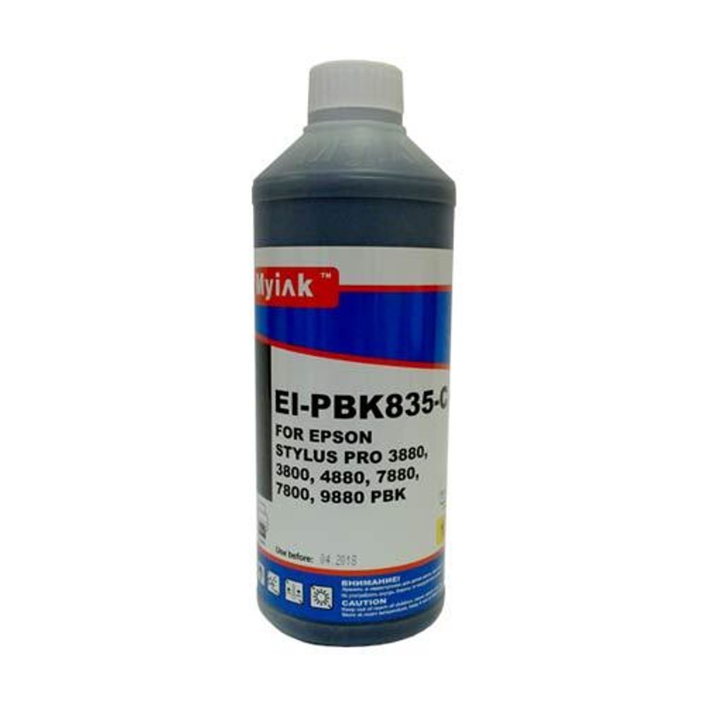 Чернила для EPSON (T0591) R2400/2880/ 3000/3800/7880/9880 (1л, photo black, Pigment) EI-PBK835-C MyInk