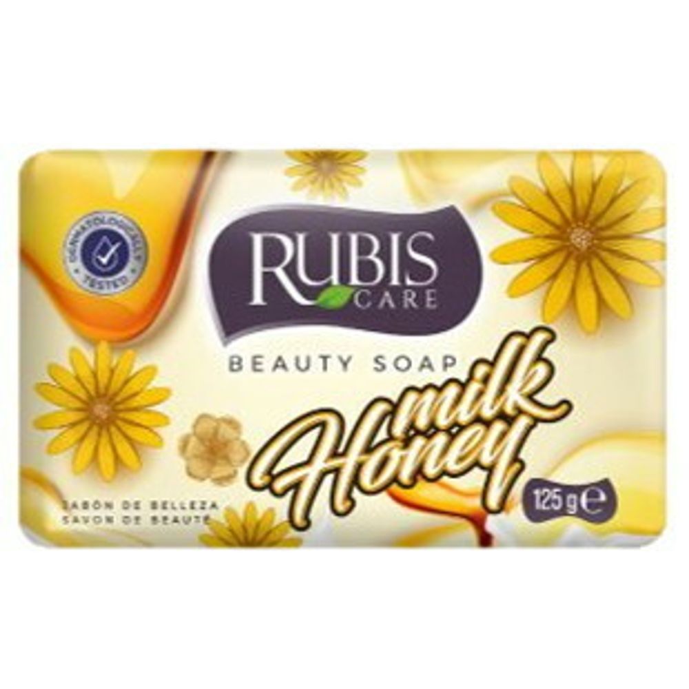 Мыло туалетное твердое RUBIS «Молоко и мед» 125гр