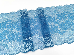 Эластичное кружево, ОПТ, 22 см, аква, (Арт: EK-2533), м