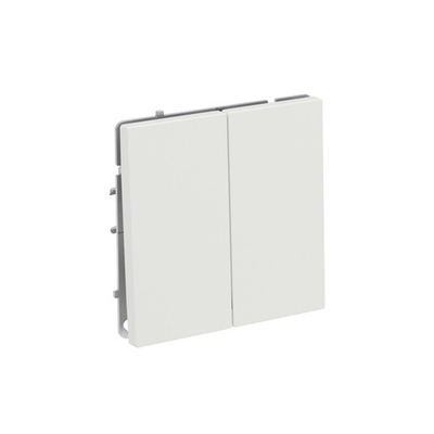 Переключатель двухклавишный, KANT, белый песок