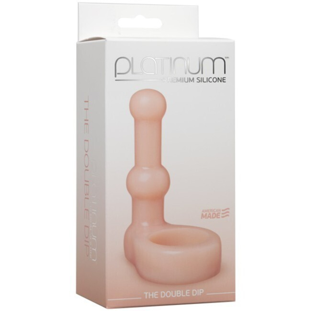 Анальный стимулятор с кольцом The Double Dip (Цвет: телесный)
