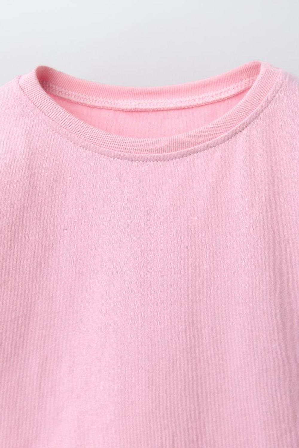 ZARA ФУТБОЛКА С КОНТРАСТНЫМИ ЦВЕТАМИ, РОЗОВЫЙ